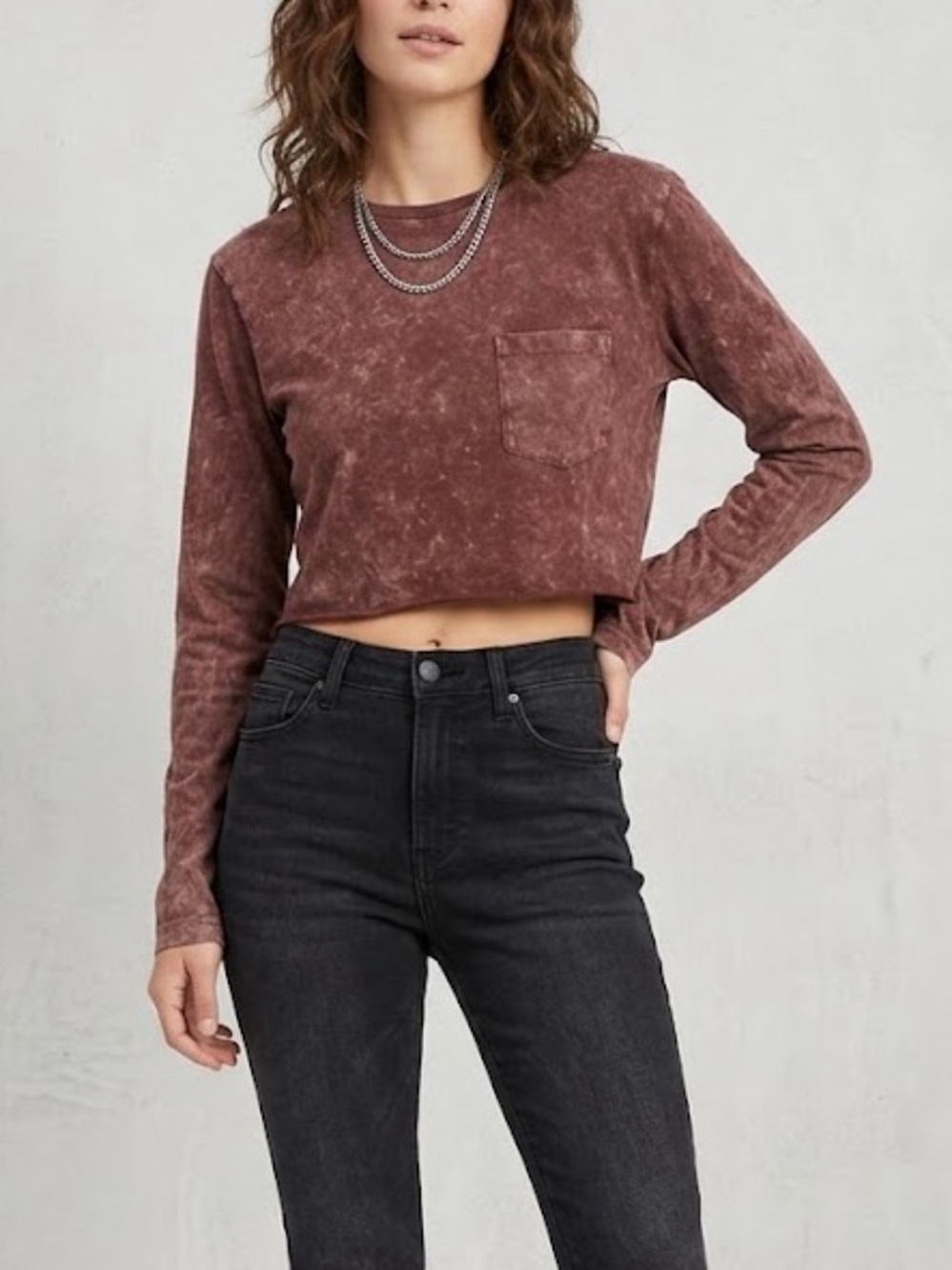 Target Original Use Long Sleeve Crop Tee Shirt Top